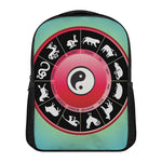 Yin Yang Chinese Zodiac Signs Print Casual Backpack