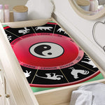 Yin Yang Chinese Zodiac Signs Print Changing Pad Cover