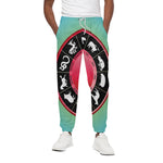 Yin Yang Chinese Zodiac Signs Print Cotton Pants