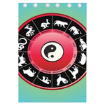 Yin Yang Chinese Zodiac Signs Print Curtain