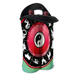 Yin Yang Chinese Zodiac Signs Print Double Neoprene Wine Tote