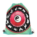 Yin Yang Chinese Zodiac Signs Print Drawstring Bag