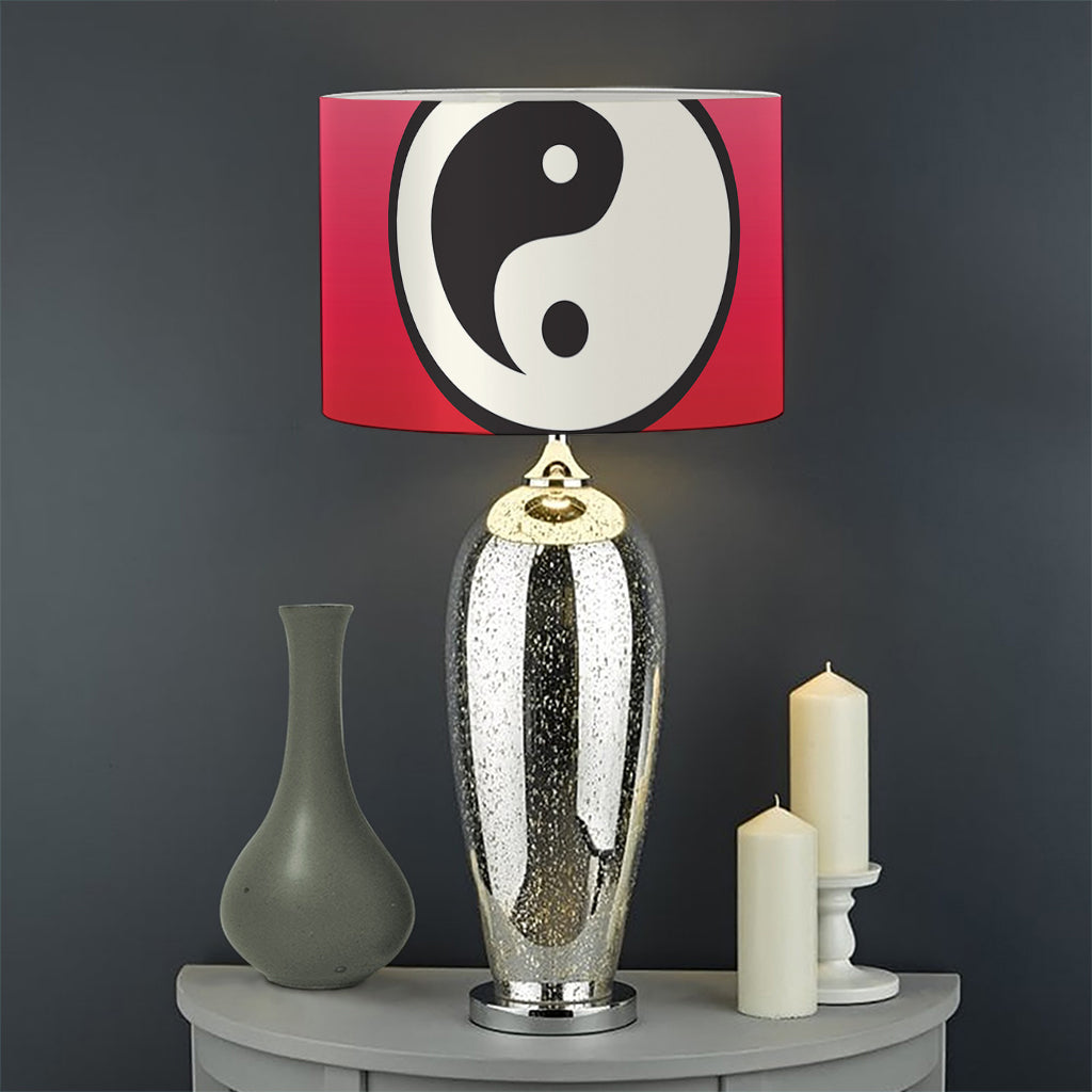 Yin Yang Chinese Zodiac Signs Print Drum Lamp Shade