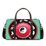 Yin Yang Chinese Zodiac Signs Print Duffle Bag