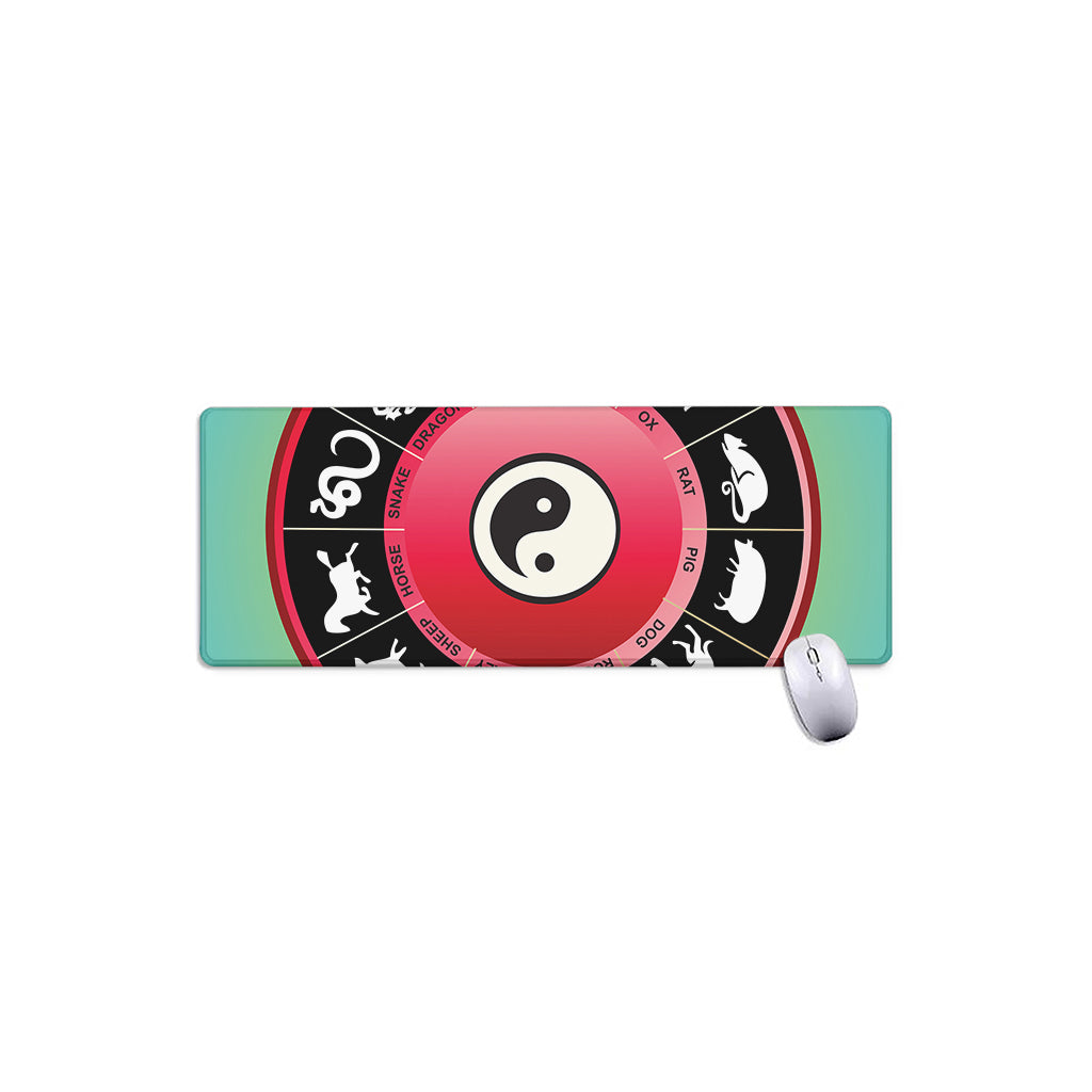 Yin Yang Chinese Zodiac Signs Print Extended Mouse Pad