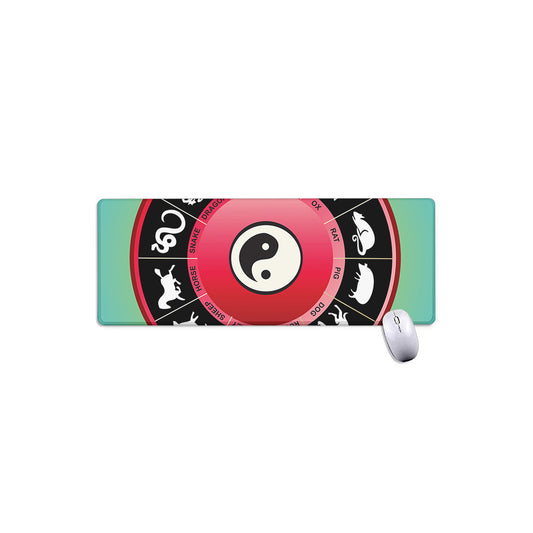 Yin Yang Chinese Zodiac Signs Print Extended Mouse Pad