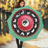 Yin Yang Chinese Zodiac Signs Print Foldable Umbrella