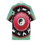 Yin Yang Chinese Zodiac Signs Print Hawaiian Shirt