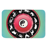 Yin Yang Chinese Zodiac Signs Print Indoor Door Mat