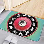 Yin Yang Chinese Zodiac Signs Print Indoor Door Mat