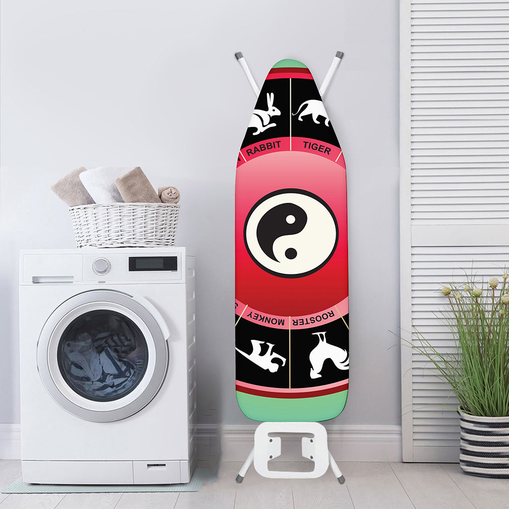 Yin Yang Chinese Zodiac Signs Print Ironing Board Cover