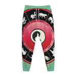Yin Yang Chinese Zodiac Signs Print Jogger Pants