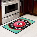 Yin Yang Chinese Zodiac Signs Print Kitchen Mat