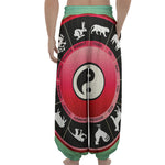 Yin Yang Chinese Zodiac Signs Print Lantern Pants