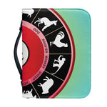 Yin Yang Chinese Zodiac Signs Print Leather Bible Cover
