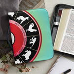 Yin Yang Chinese Zodiac Signs Print Leather Bible Cover