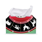 Yin Yang Chinese Zodiac Signs Print Leather Tissue Box Cover