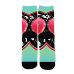 Yin Yang Chinese Zodiac Signs Print Long Socks