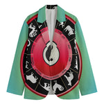 Yin Yang Chinese Zodiac Signs Print Men's Blazer
