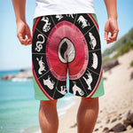 Yin Yang Chinese Zodiac Signs Print Men's Cargo Shorts