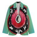 Yin Yang Chinese Zodiac Signs Print Men's Cotton Blazer