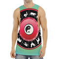 Yin Yang Chinese Zodiac Signs Print Men's Muscle Tank Top