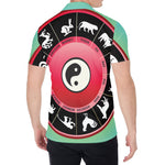 Yin Yang Chinese Zodiac Signs Print Men's Shirt