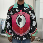 Yin Yang Chinese Zodiac Signs Print Men's Shirt Jacket