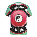 Yin Yang Chinese Zodiac Signs Print Men's Sports T-Shirt
