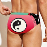 Yin Yang Chinese Zodiac Signs Print Men's Swim Briefs