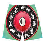 Yin Yang Chinese Zodiac Signs Print Men's Swim Trunks