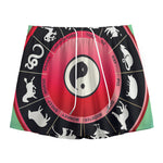 Yin Yang Chinese Zodiac Signs Print Mesh Shorts