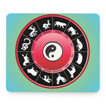 Yin Yang Chinese Zodiac Signs Print Mouse Pad
