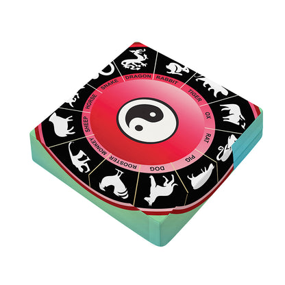Yin Yang Chinese Zodiac Signs Print Outdoor Seat Cushion Cover