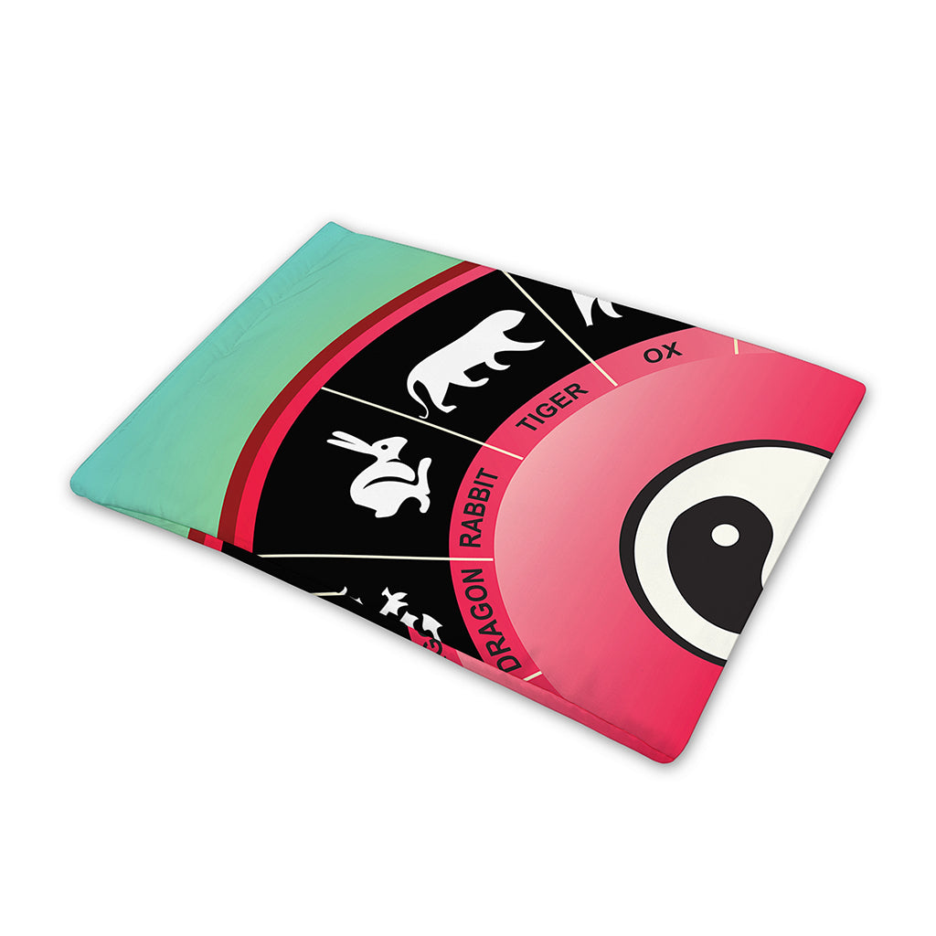 Yin Yang Chinese Zodiac Signs Print Pet Cooling Mat Cover