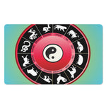 Yin Yang Chinese Zodiac Signs Print Polyester Doormat