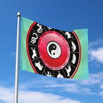 Yin Yang Chinese Zodiac Signs Print Polyester Flag
