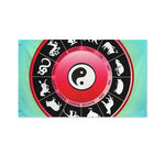 Yin Yang Chinese Zodiac Signs Print Polyester Flag