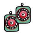 Yin Yang Chinese Zodiac Signs Print Pot Holders