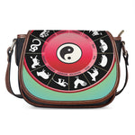 Yin Yang Chinese Zodiac Signs Print Saddle Bag