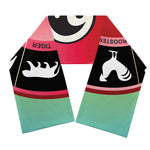 Yin Yang Chinese Zodiac Signs Print Scarf