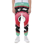 Yin Yang Chinese Zodiac Signs Print Scuba Joggers