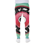 Yin Yang Chinese Zodiac Signs Print Scuba Joggers