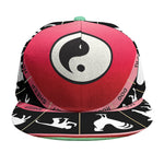 Yin Yang Chinese Zodiac Signs Print Snapback Cap