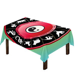 Yin Yang Chinese Zodiac Signs Print Tablecloth