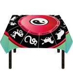 Yin Yang Chinese Zodiac Signs Print Tablecloth