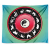 Yin Yang Chinese Zodiac Signs Print Tapestry
