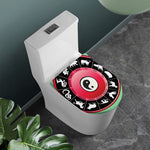 Yin Yang Chinese Zodiac Signs Print Toilet Lid Cover