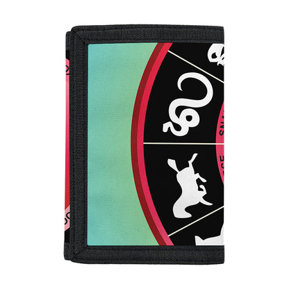 Yin Yang Chinese Zodiac Signs Print Trifold Wallet