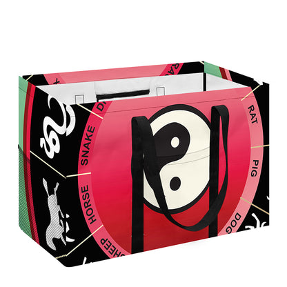 Yin Yang Chinese Zodiac Signs Print Utility Tote Bag